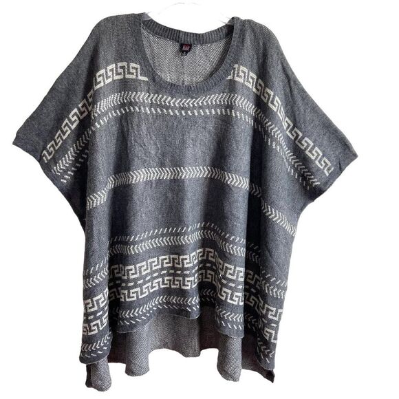I Joah Pullover Poncho Gray Size Medium - Picture 1 of 7